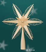 Shaved Wood Tree Topper<br> 7-1/2 Inches - 19cm